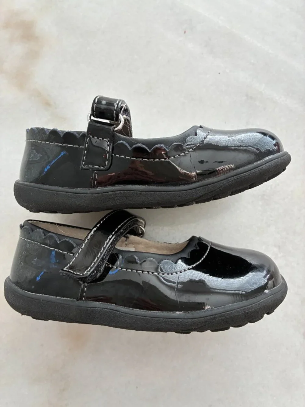 See Kai Run Jane II Black Patent Leather Mary Jane Shoes Size 8